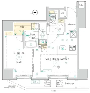 HY’s 上野松が谷【2階】の間取り