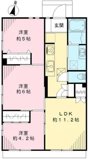 セレーナ成城【1階】の間取り
