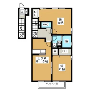 ステラビレッジ B棟【2階】の間取り