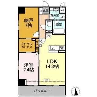 アロッジオ金剛【9階】の間取り