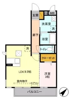 ラビネ和光【1階】の間取り