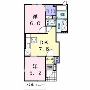 カサ・デ・ルーエ【1階】の間取り