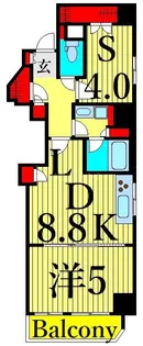 マーロ上野入谷♯R【7階】の間取り