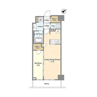 市谷台町坂フロント【3階】の間取り