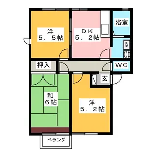 ファミール西原A【1階】の間取り