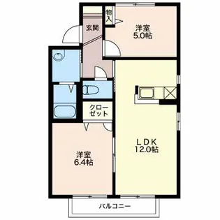 グレイス天王【2階】の間取り