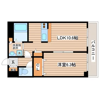 リバティー宮千代【2階】の間取り