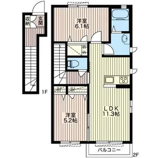 ラ・リヴィエール箱森 III【2階】の間取り