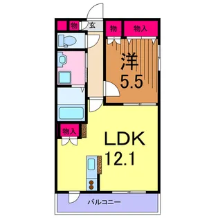 OASIS F1【3階】の間取り