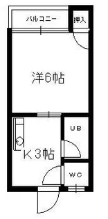 タウニー高宮I【1階】の間取り