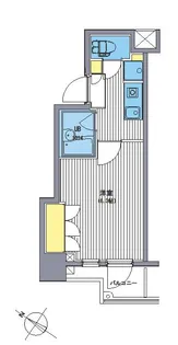 フラットAKH【4階】の間取り