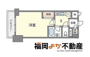 エスリード天神第2【4階】の間取り