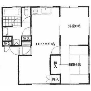 新倉ハイツ【1階】の間取り