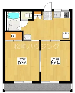 富士コーポ【1階】の間取り