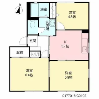 インペリアル・ロジュマン C棟【1階】の間取り