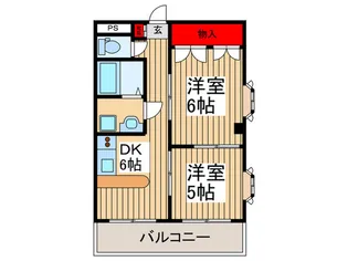 サンライズマンション【2階】の間取り