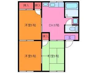 ハイツ東【2階】の間取り