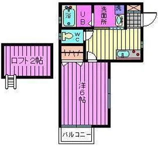 ウッドヴィレッジ宮原II【2階】の間取り
