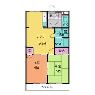 フォレスト赤池 A棟【2階】の間取り