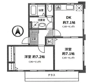 プラザ・ワン【1階】の間取り