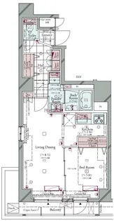 コンシェリア後楽園 HILLTOP SQUARE【2階】の間取り