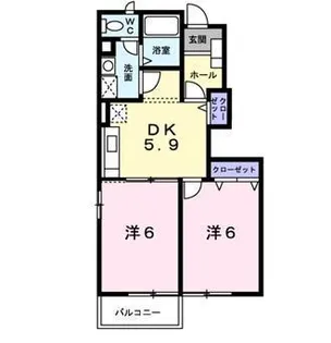 リュエル・エスト【1階】の間取り