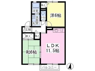 ソシア995A【1階】の間取り