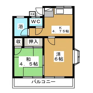 パープルハイム【1階】の間取り