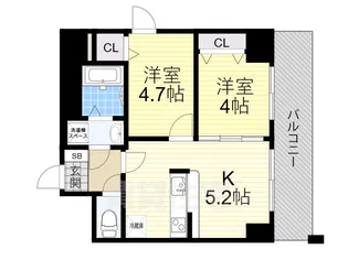 TrevanceUmeda【5階】の間取り