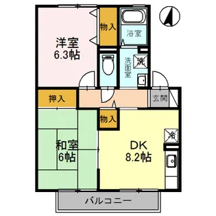 グランメール【2階】の間取り