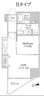 ミリアレジデンス新宿御苑II【8階】の間取り