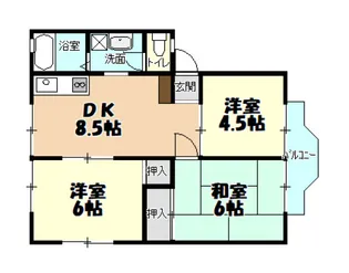 ハイディハイツ A【1階】の間取り