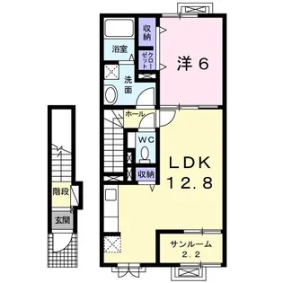 オランジュ ショコラ【2階】の間取り