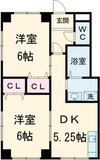 コーポニシムラ2号棟【1階】の間取り