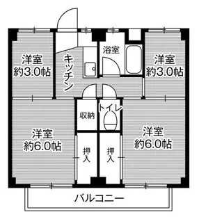 ビレッジハウス野田3号棟【2階】の間取り
