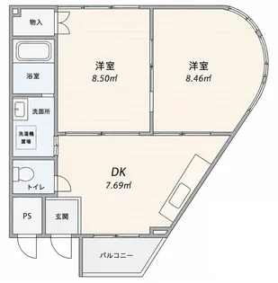 桜道シーデッコー【3階】の間取り