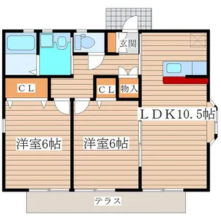 ガーデンパレスA【1階】の間取り