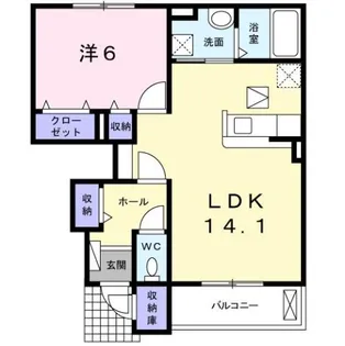 ベル・シャンレザン【1階】の間取り