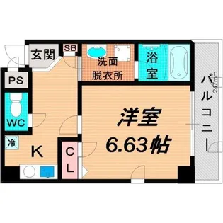 ジュネス関目高殿【8階】の間取り
