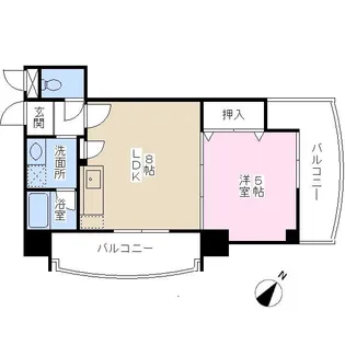 アルプス西梅田【9階】の間取り