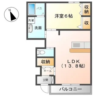 メゾン・アンソレイユ【1階】の間取り