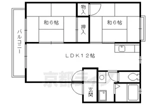 RECRE淀木津【1階】の間取り