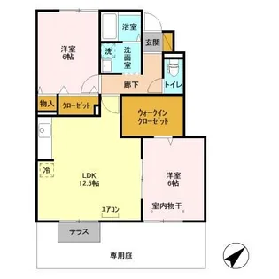 ベルフォーレ成東【1階】の間取り