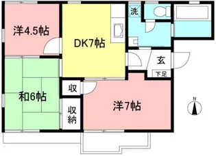 シャルム2C棟【1階】の間取り