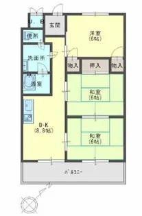 茜六番館【3階】の間取り