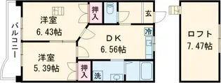 コーポ西村II【7階】の間取り