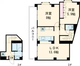 アリア三軒茶屋の間取り