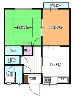サンライト東山B棟【2階】の間取り