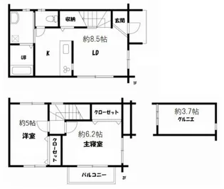Feel-G壱番館【1階】の間取り