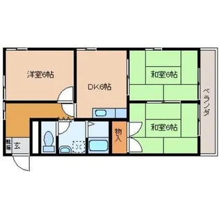半田ハイツ【2階】の間取り